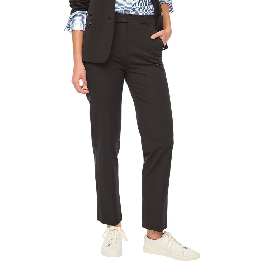 J.Crew Factory Kallie Black Straight Leg Pants Petite 6 Career